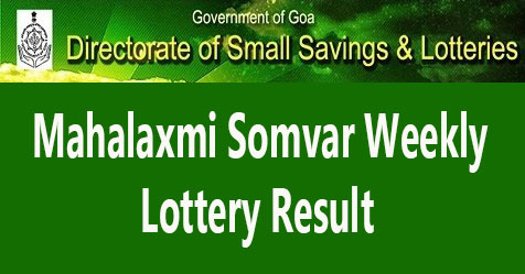 Mahalaxmi Somvar Weekly Lottery Result