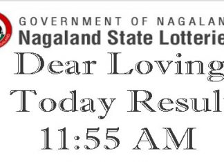 Nagaland State Lottery Dear Loving Result